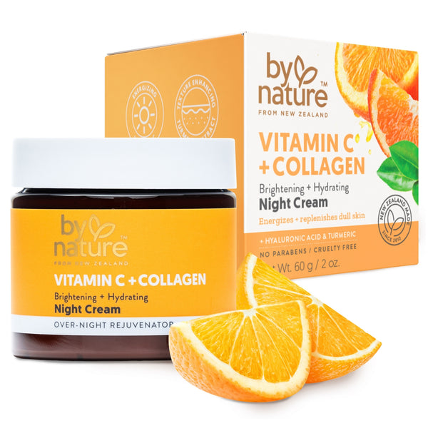 by nature vitamin c and collagen lip balm It is formulated with Vitamin C that helps to nourish and moisturize the lips By Nature Brightening Night Cream