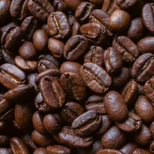 Close-up of roasted coffee beans