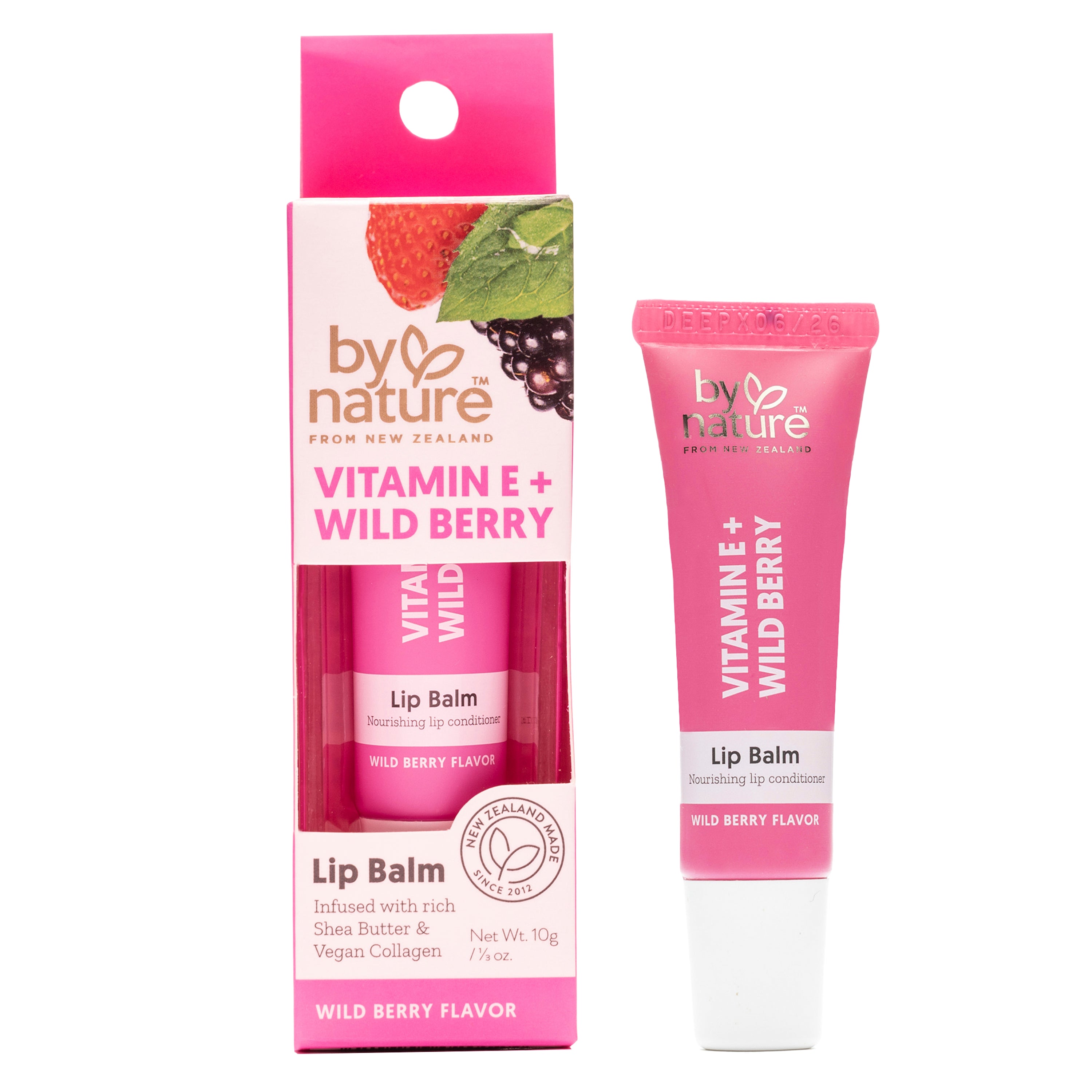 By Nature from New Zealand Vitamin E & Wild Berry Lip Balm to Rejuvenate and Smooth Lips, 1 Each, Size: 10 g By Nature from New Zealand Vitamin E & Wild Berry Lip Balm to Rejuvenate and Smooth Lips, 1 Each, Size: 10 g