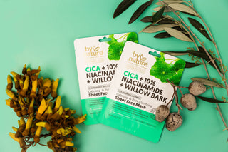 By Nature Cica Niacinamide and Willow Bark Sheet Mask