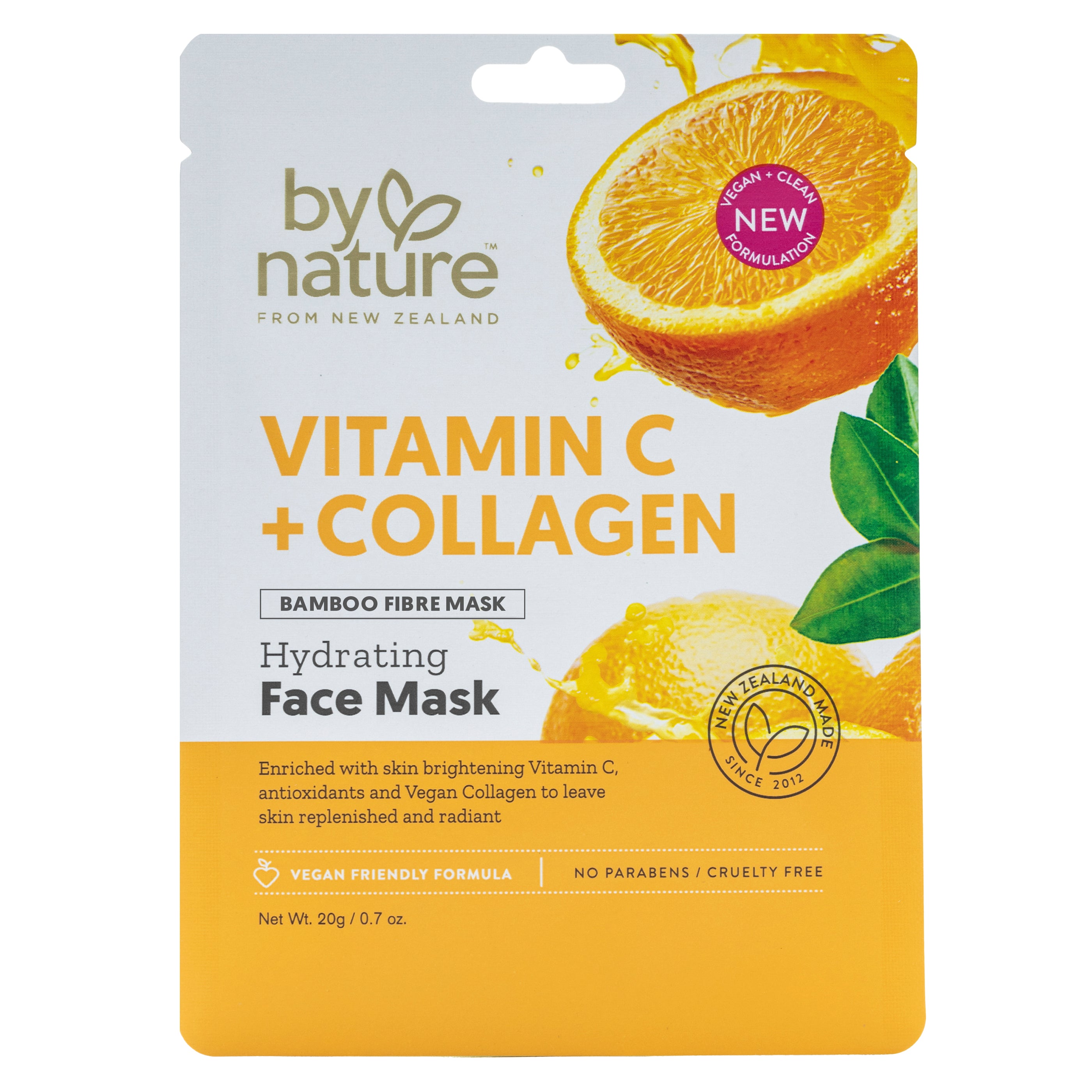 Vitamin C & Collagen Sheet Face Mask By Nature Skin Care By Nature